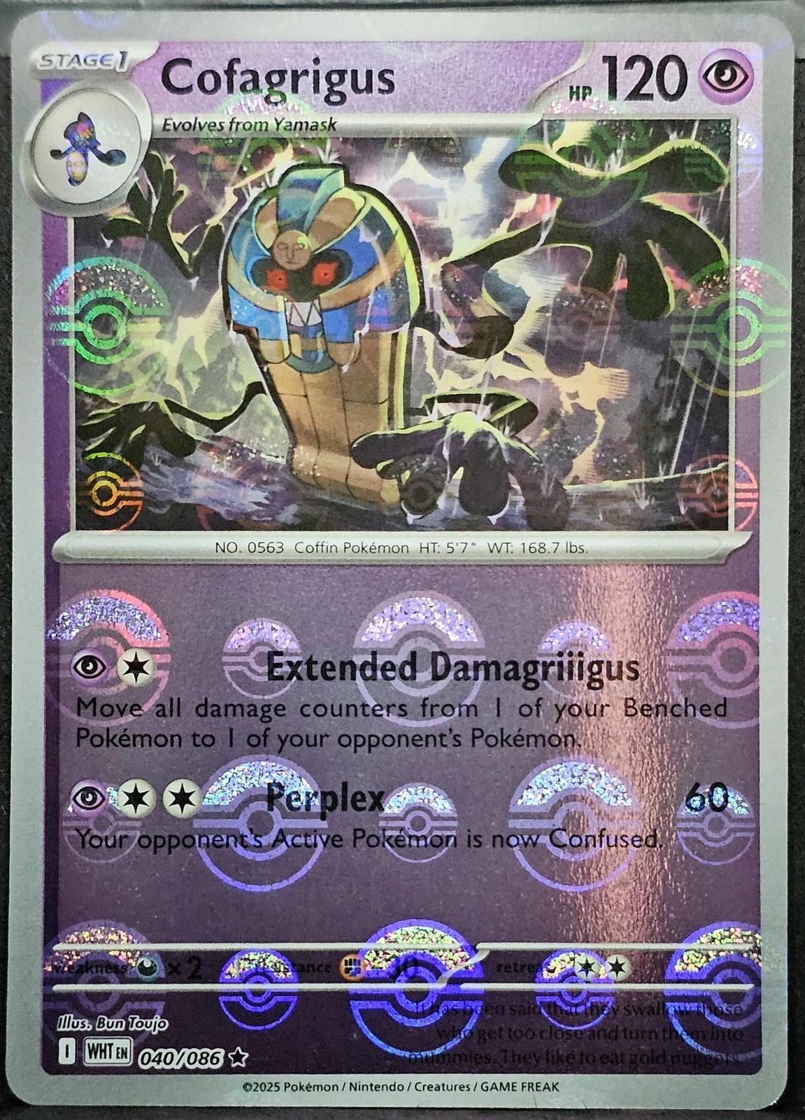 White Flare Cofagrigus [Poke-Ball] Pokémon card